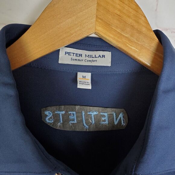 Peter Millar Navy Blue Polo Shirt - Picture 8 of 16